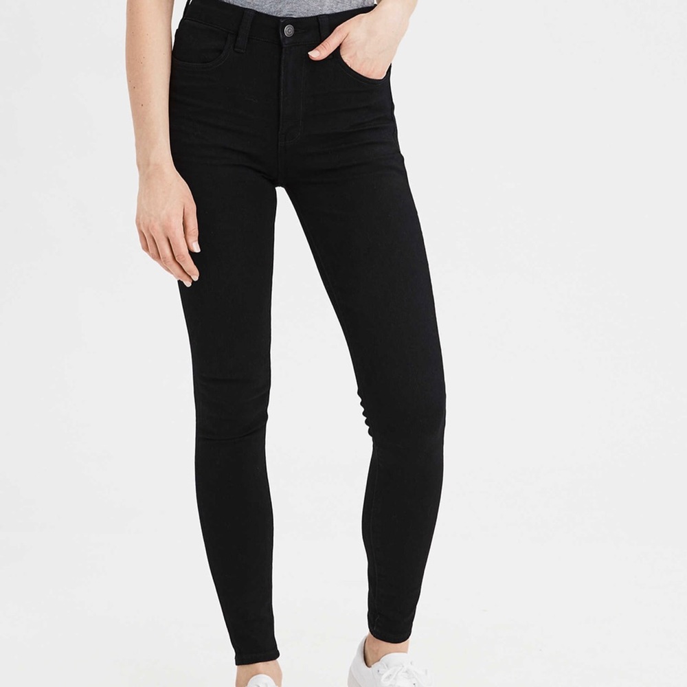Black American Eagle high waisted skinny jeans